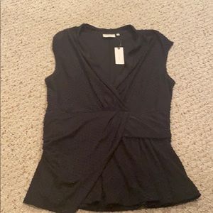 Anthropologie Sleeveless black top. Size L. NWT.